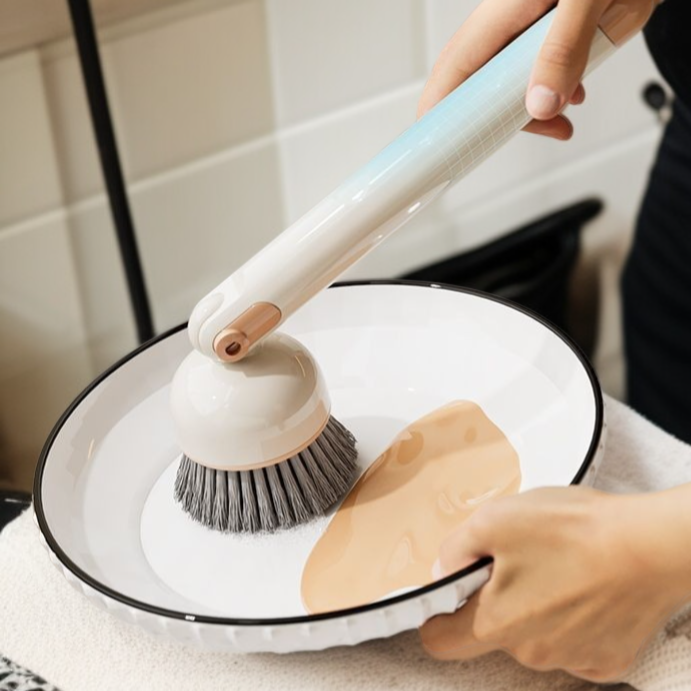 Haushalts-Küchen-Topf-Bürste Reinigungsbürste Ölentfernungsbürste Bürste mit langem Griff