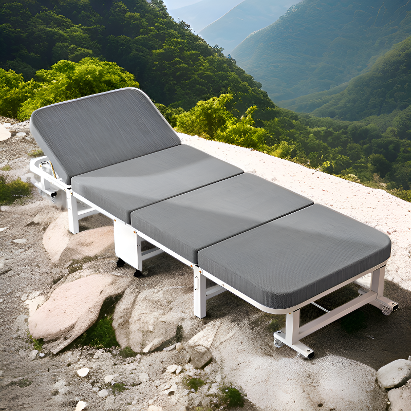 Outdoor wooden folding bed