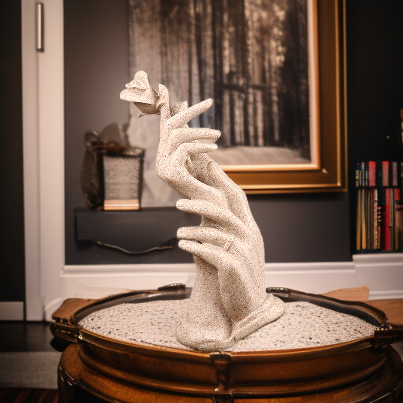 Harz-Rosenfigur, dekorative Tischdekoration für Büro und Wohnzimmer