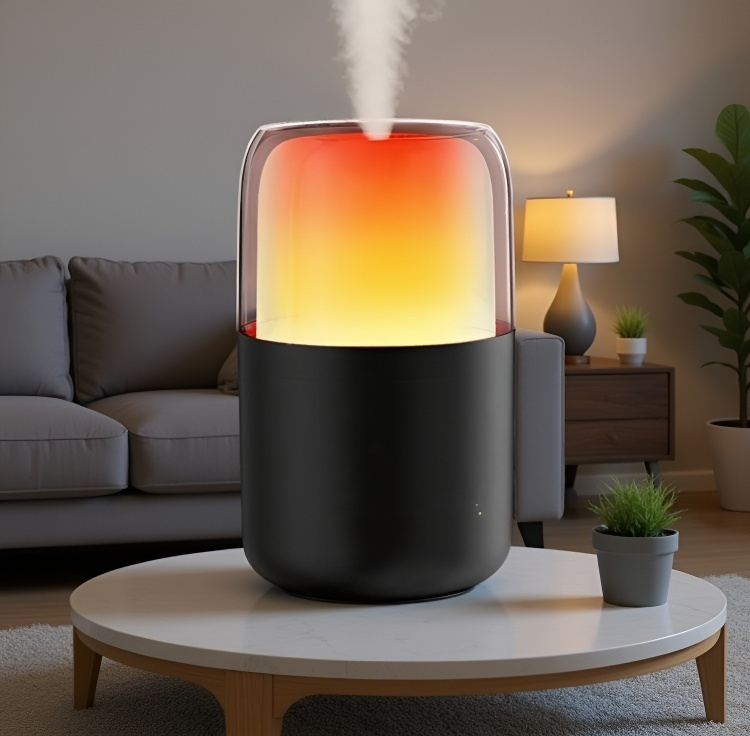 Moderní design aroma difuzéru s LED plamenem