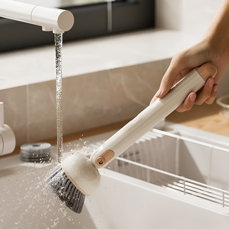 手を傷めず油汚れ防止クリーニングブラシ