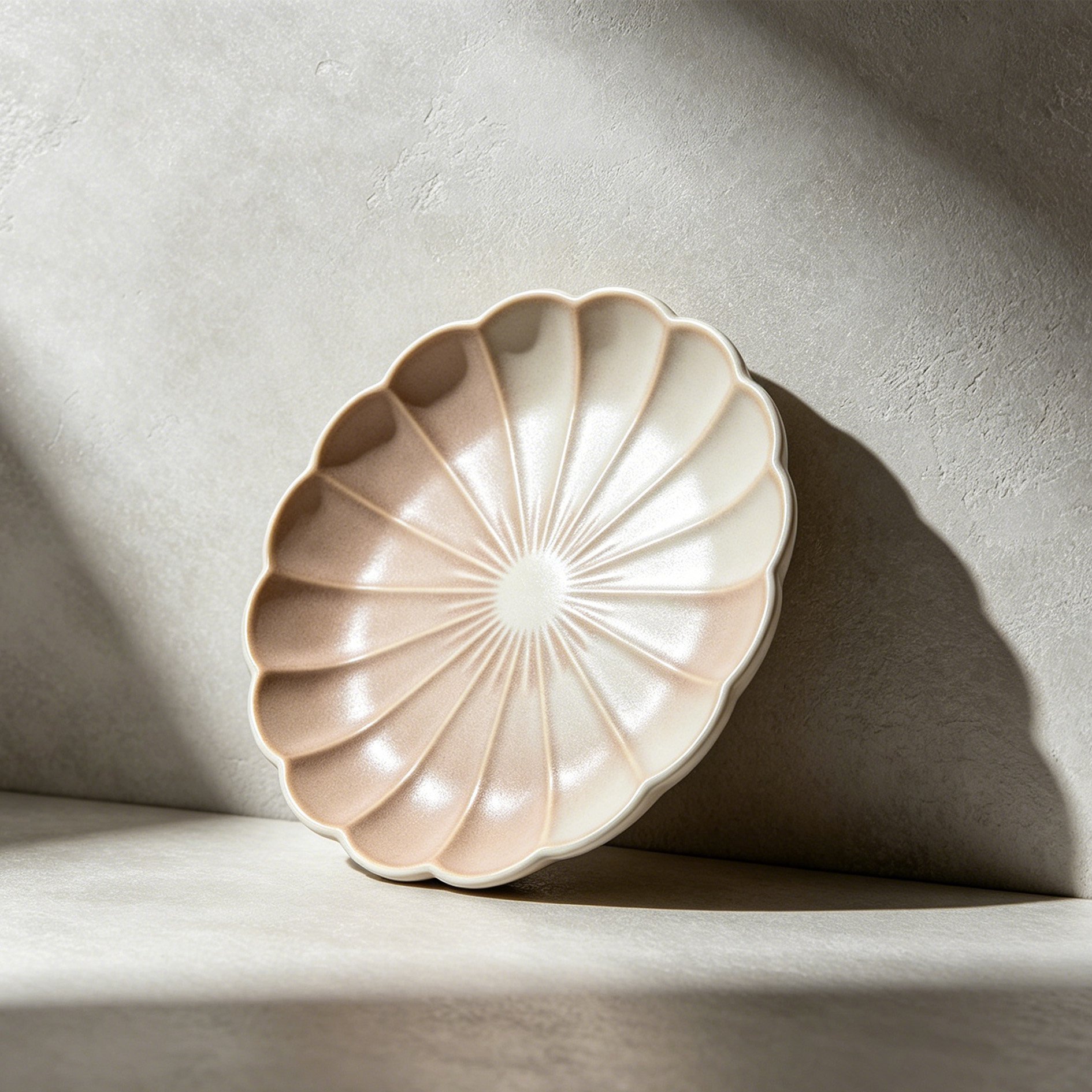 Close-up of durable ceramic dinner plate with food