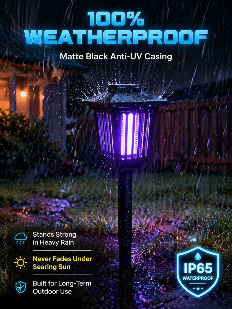 Solar-powered mosquito killer lawn lamp