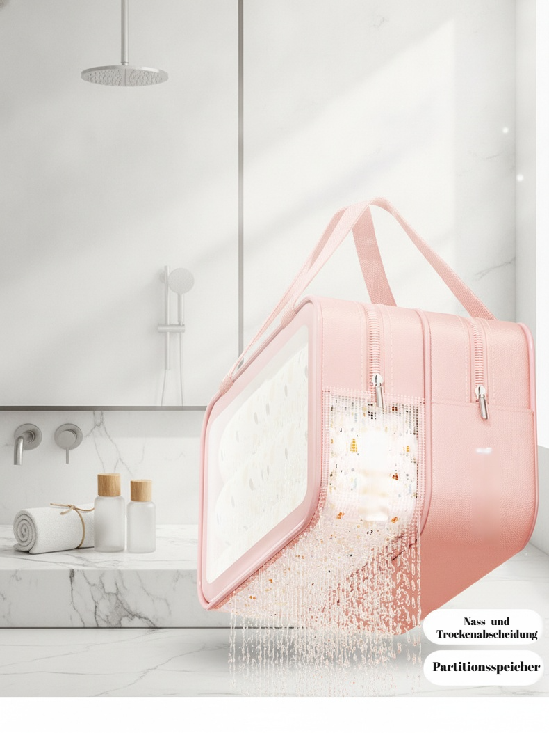 Tragbare Kosmetiktasche mit Reißverschluss
