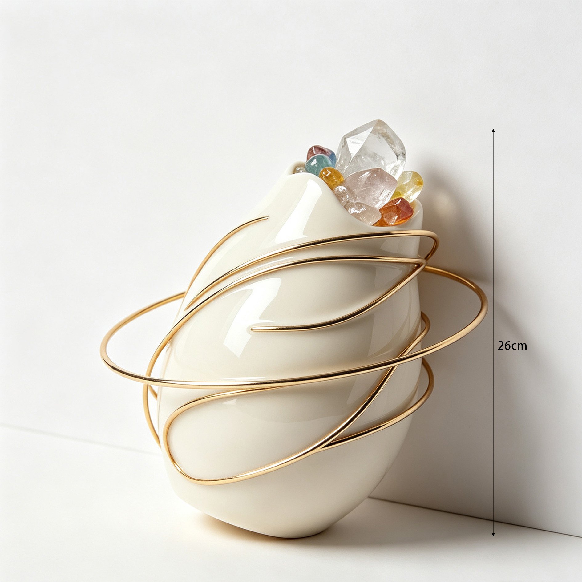 Luxury porcelain bottle with crystal accents