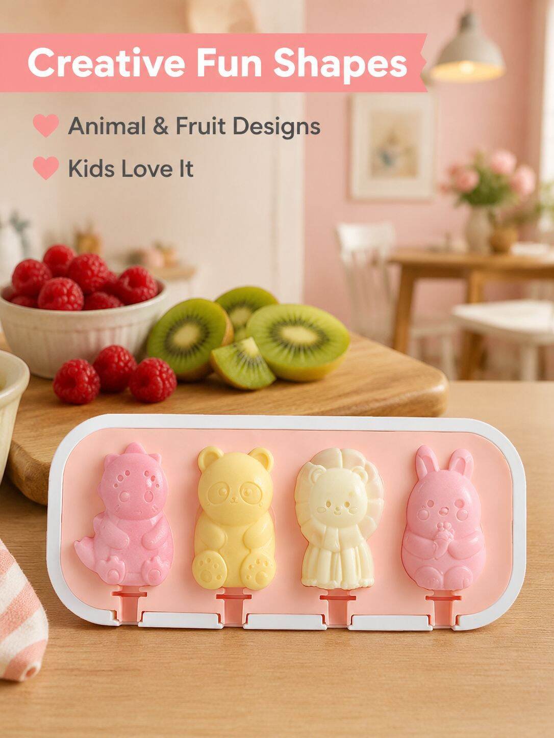 Silicone Popsicle & Ice Cream Molds, Homemade Cheese Stick Maker for Kids