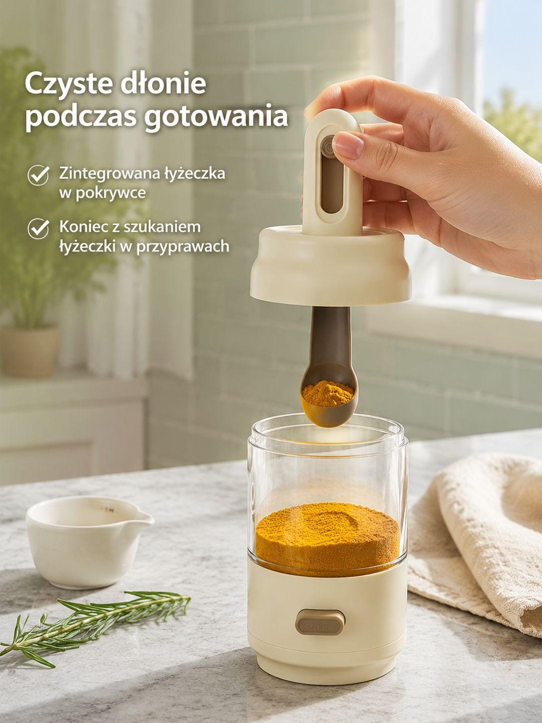 Pojemnik z pokrywką do soli i przypraw
