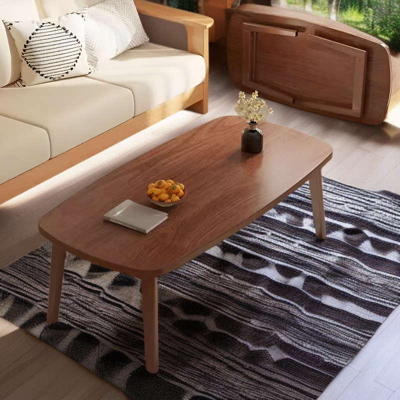 Großer Klapptisch mit Massivholzbeinen, für Wohnzimmer und Büro geeignet