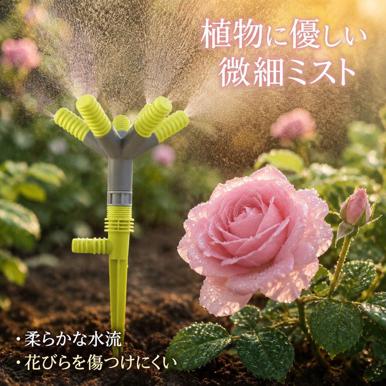 ガーデン芝生用自動回転三叉スプリンクラー