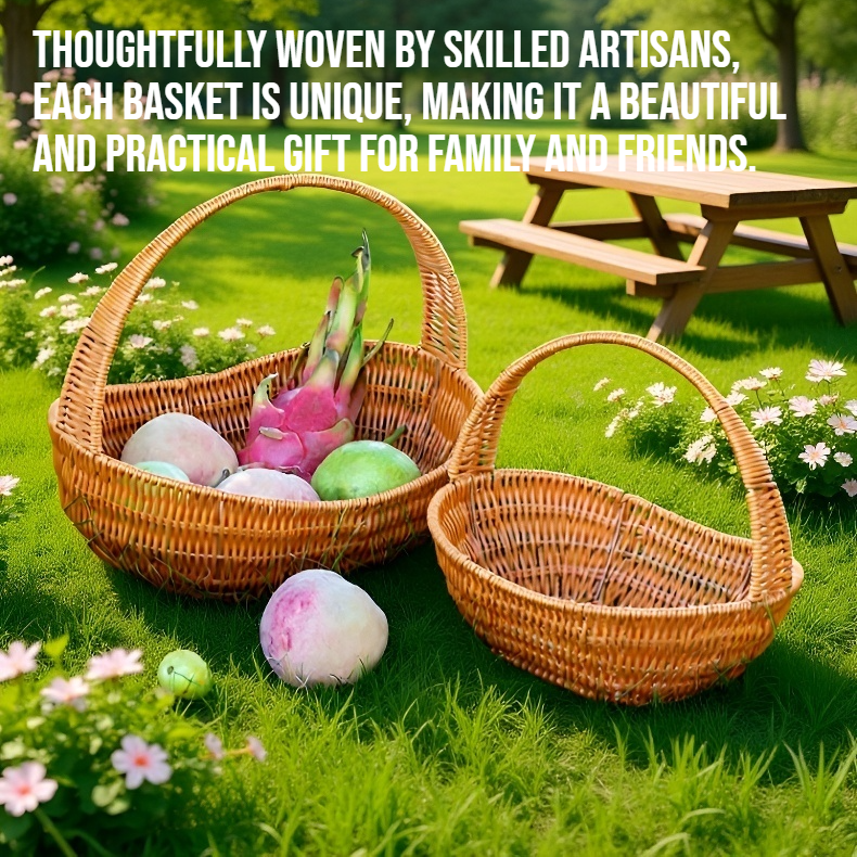 Close-up of natural rattan weave detail