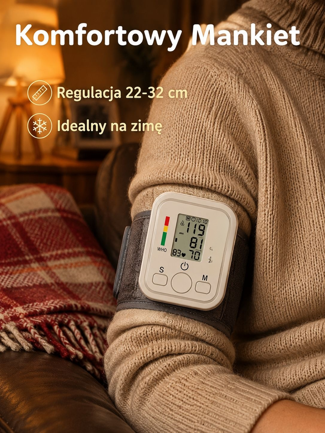 Domowy ciśnieniomierz naramienny