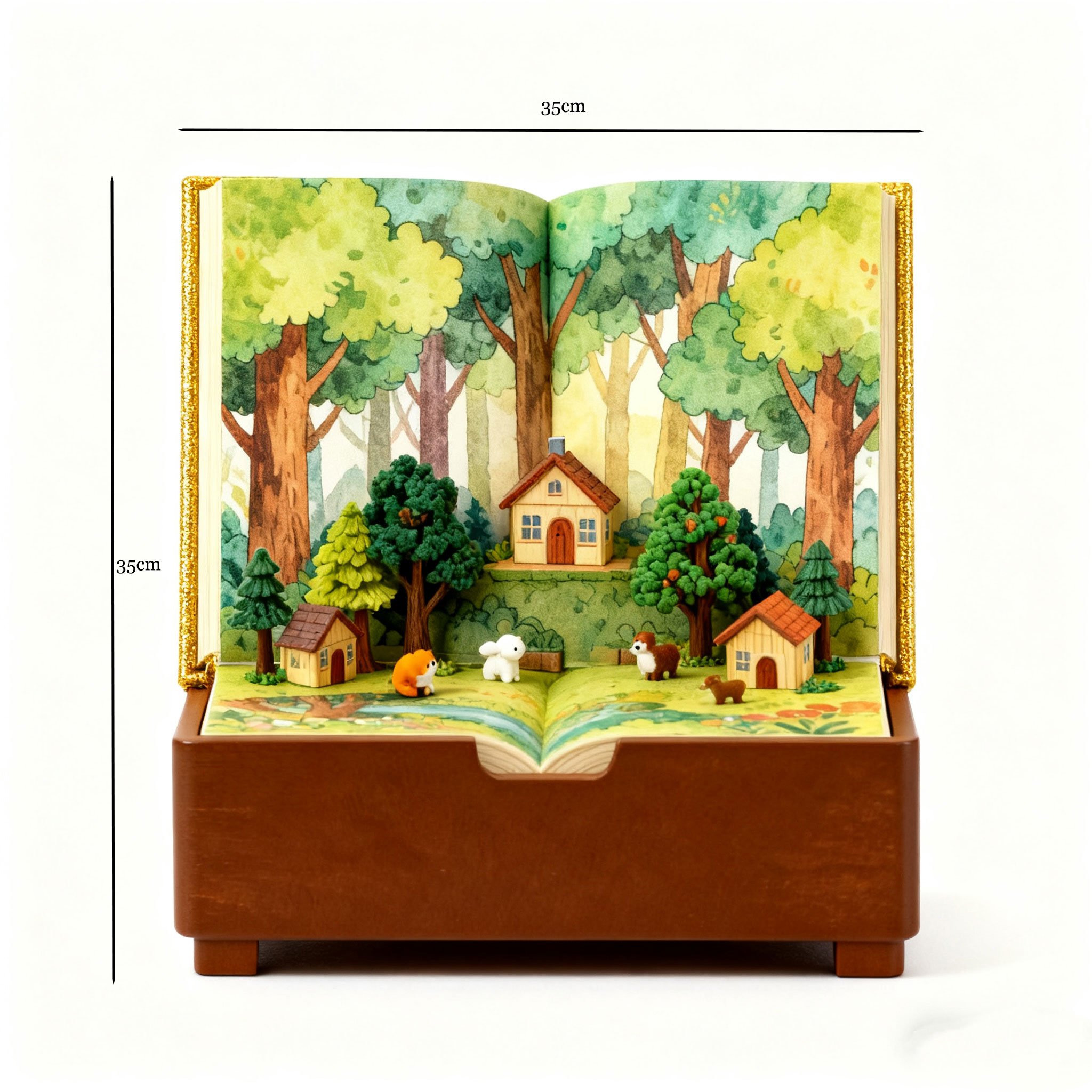 Hudební skříňka s lesními motivy pro děti