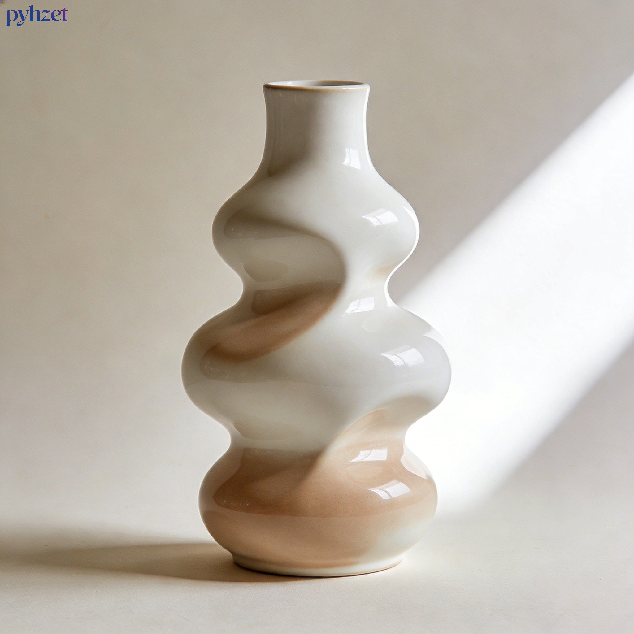 陶器製装飾花瓶2個セット おしゃれなデザイン