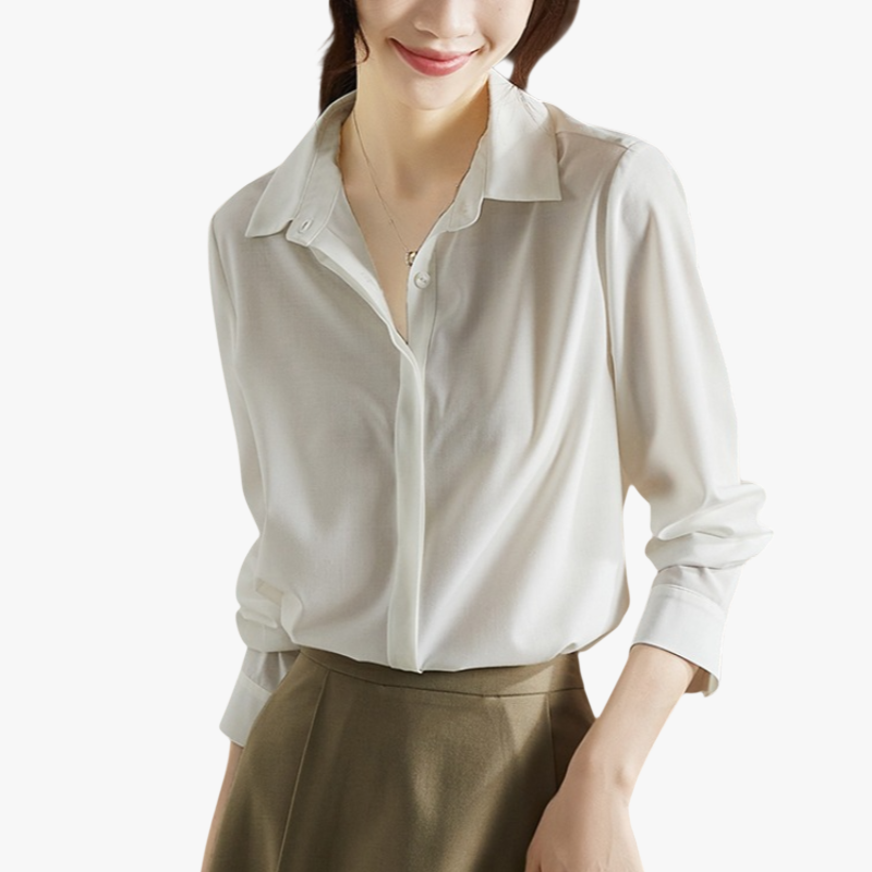 봄 한범 여 긴팔 셔츠 솔리드 이너 쉬폰 상의 봄 한범 긴팔 셔츠 이너 쉬폰 셔츠