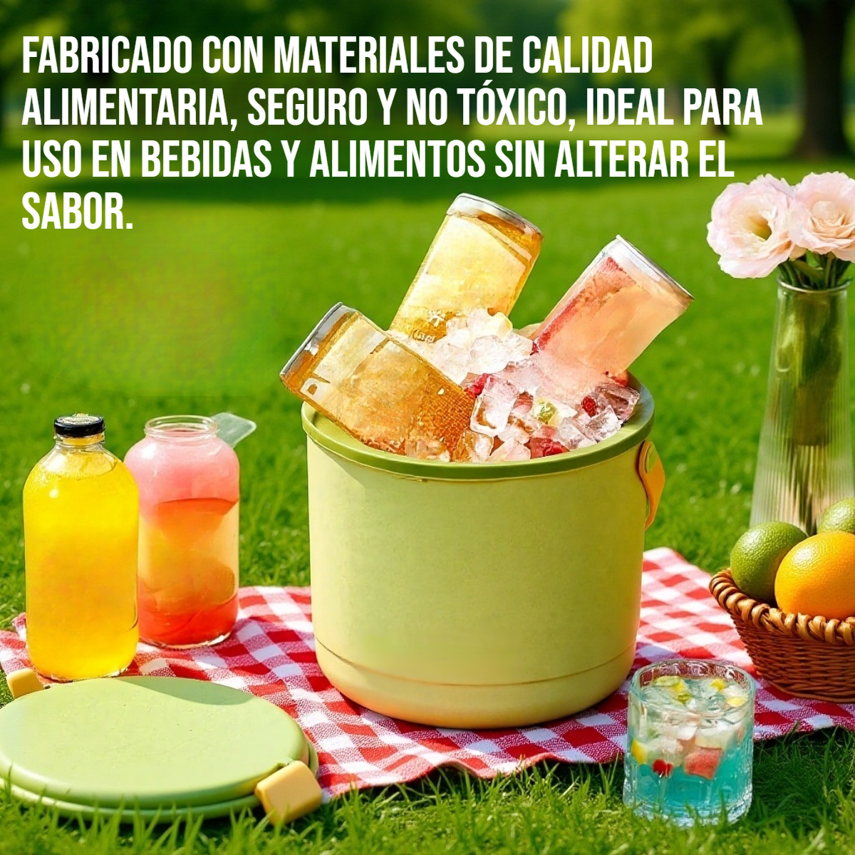 Cubo de hielo portátil de calidad alimentaria