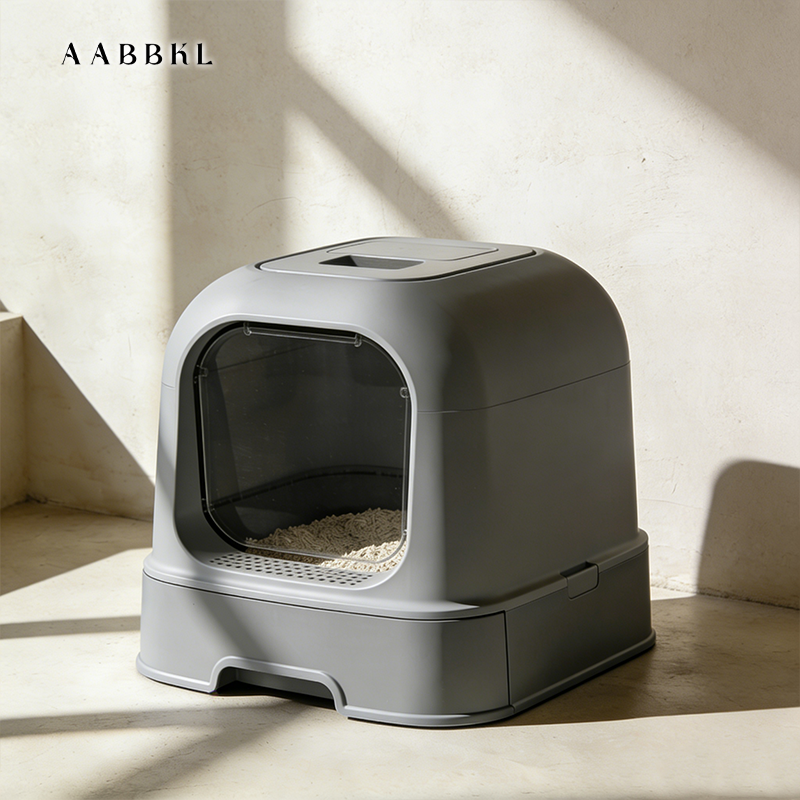 Caja de arena para gatos con bordes elevados