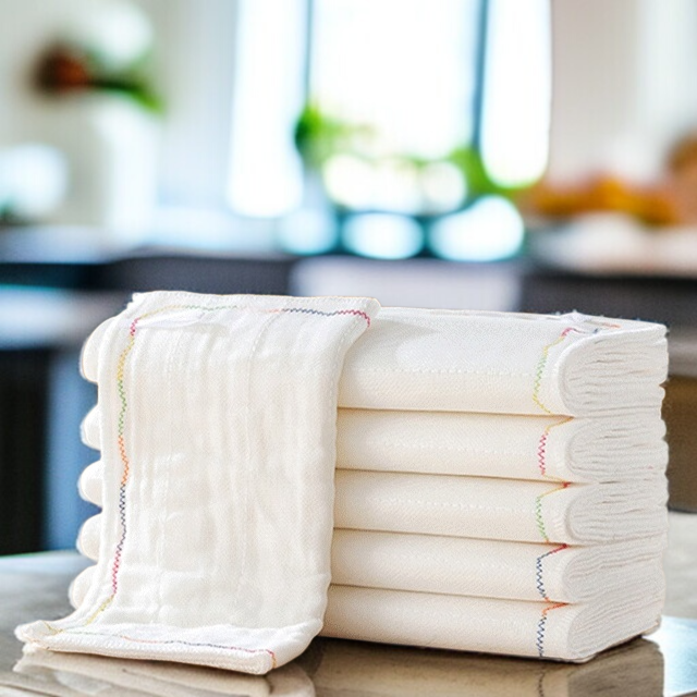 다용도 매직행주 다용도 클렌징 수건 두껍고 두꺼운 행주 테이블 기름 묻히지 않는 행주 레인보우 수건 세척이 용이한 순면 거즈 행주