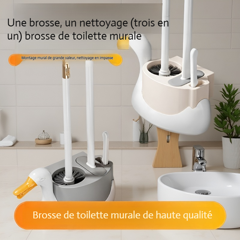 Set de brosses WC multifonction mural, 3 pièces