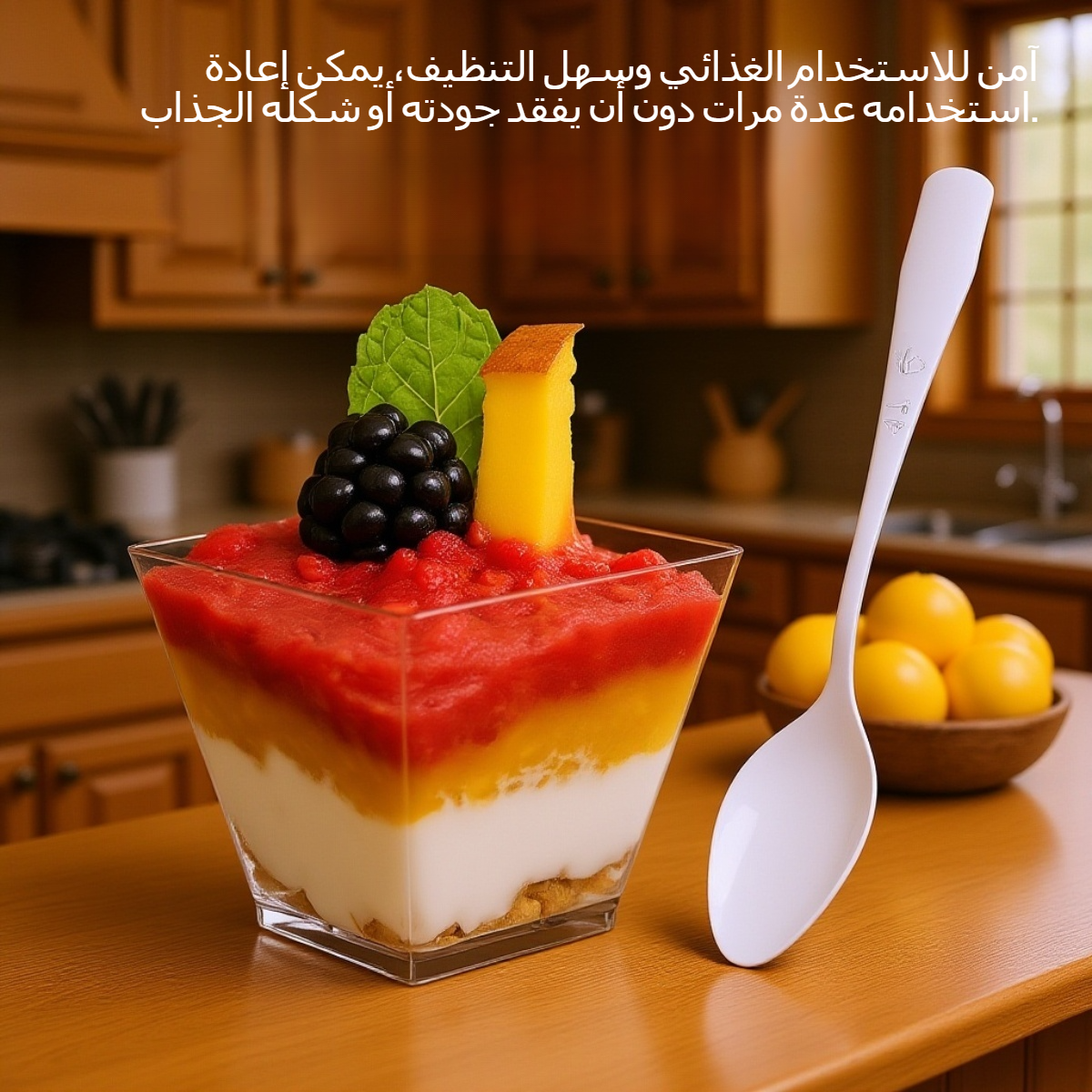 وعاء شفاف لتقديم الحلويات في المناسبات