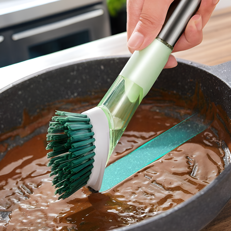 Long Handle Sponge Cleaning Brush Multi-Use Pot and Dish Magic Tool