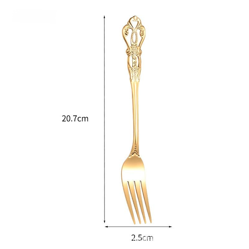 Vintage Gold Stainless Steel Flatware Set