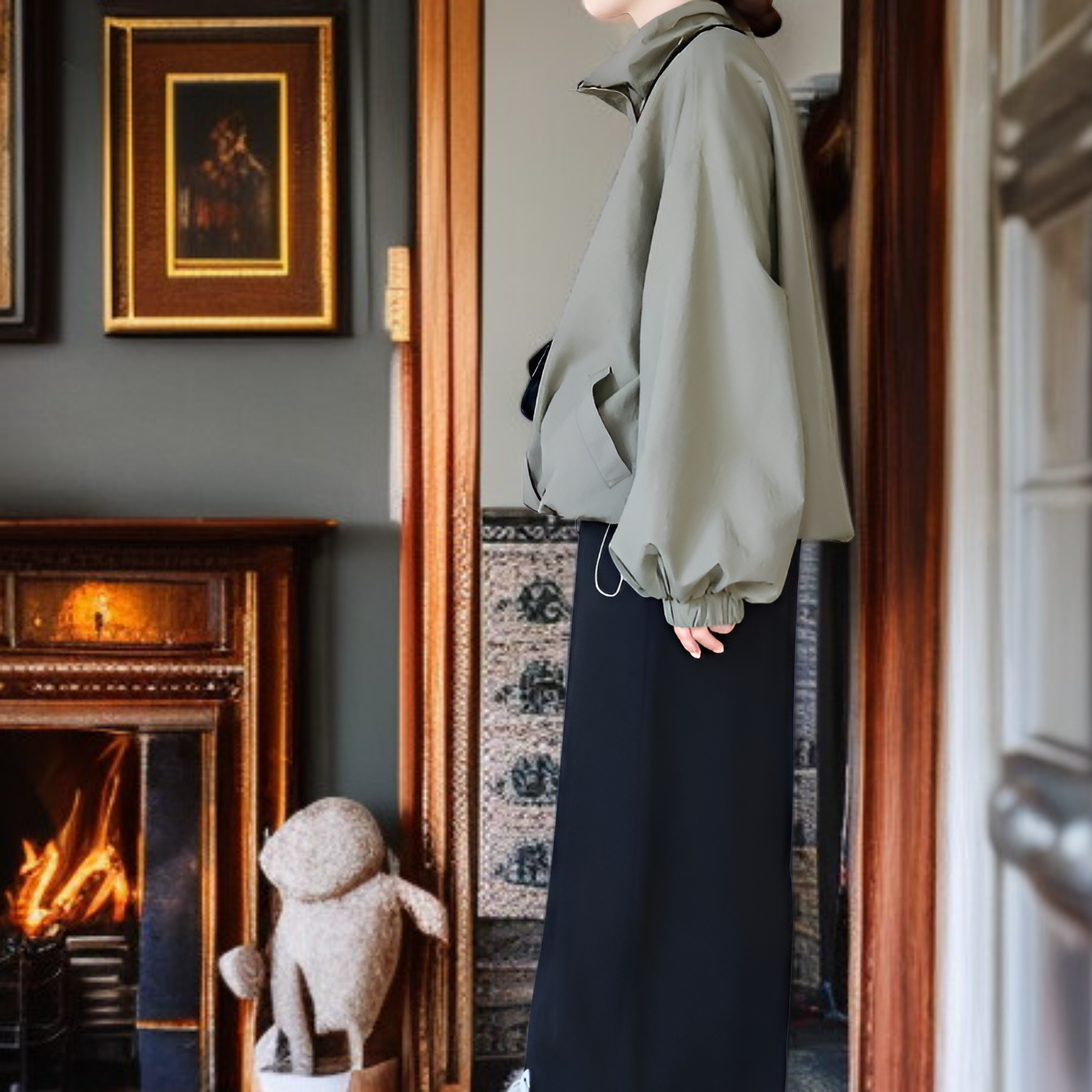 柔らか素材のレディースフードコート