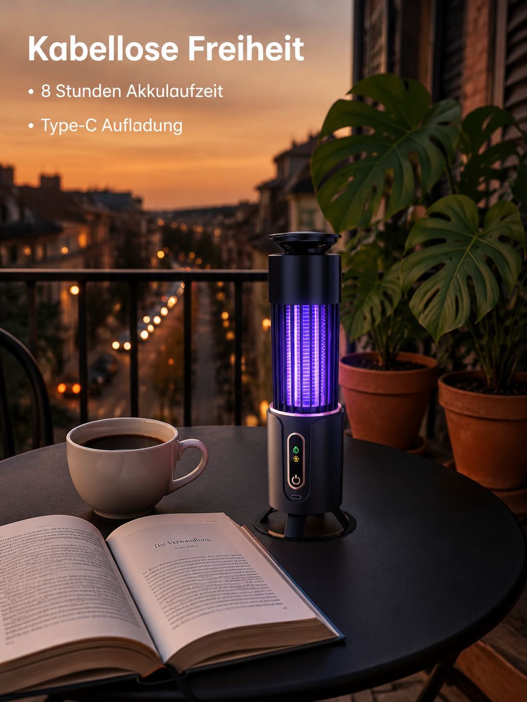 Einfache Bedienung der Insektenvernichter Lampe