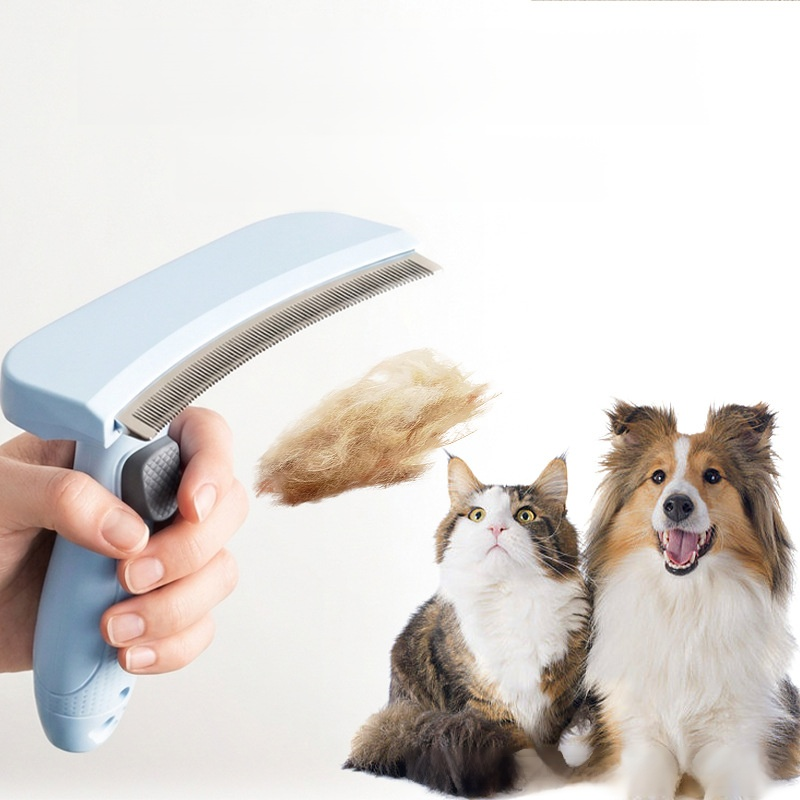 ペット用抜け毛ブラシ 犬猫兼用 グルーミングコーム