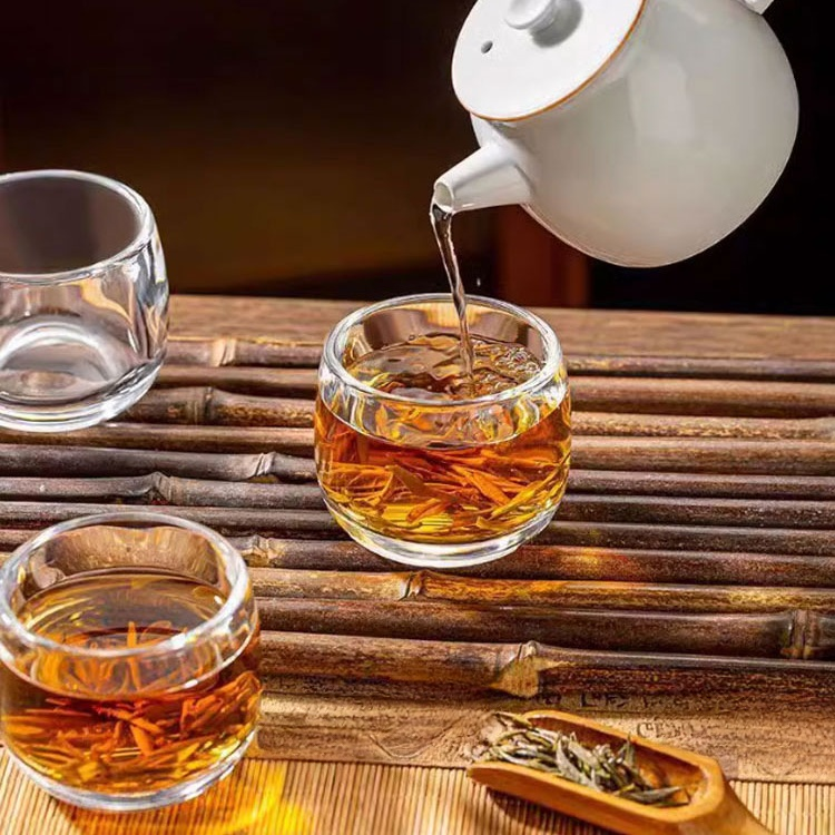 Vaso de cristal sin plomo resistente al calor para el cuidado de la salud