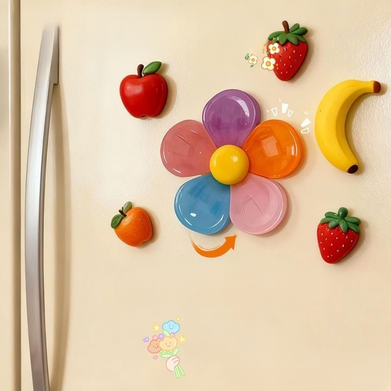 磁吸花朵冰箱貼封口夾