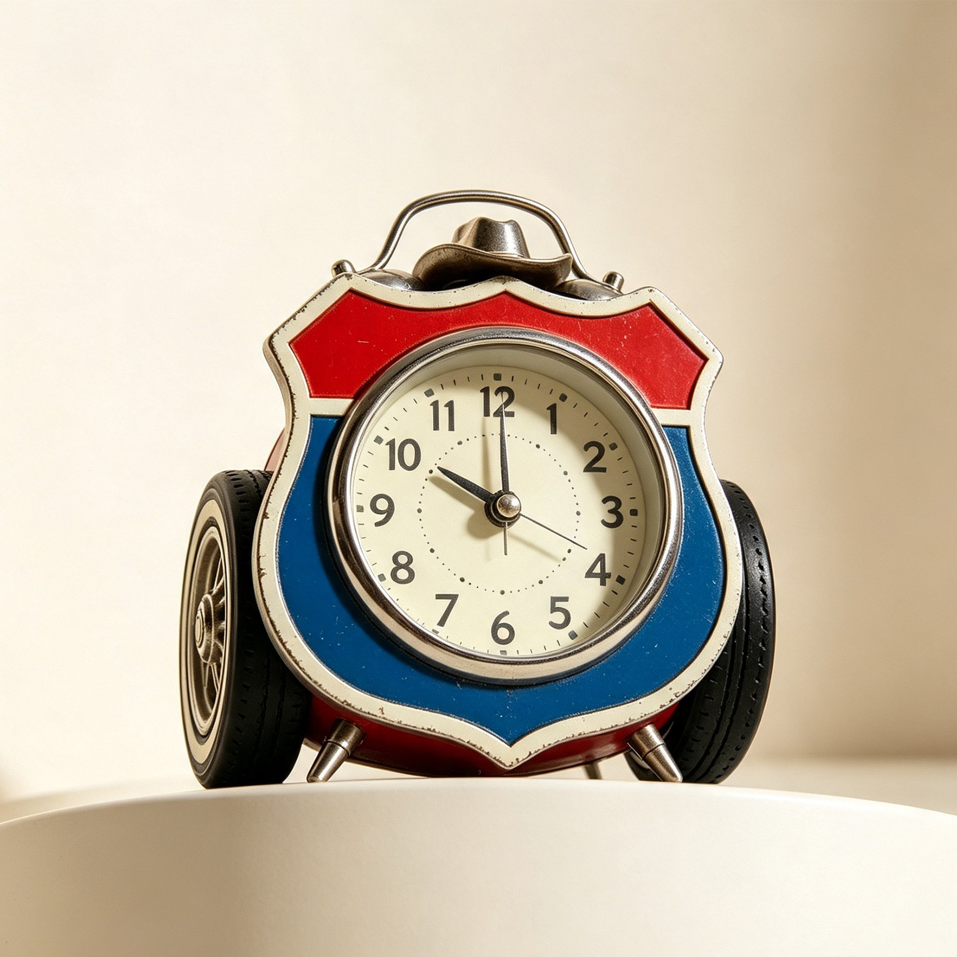 Western Shield Retro Alarm Clock
