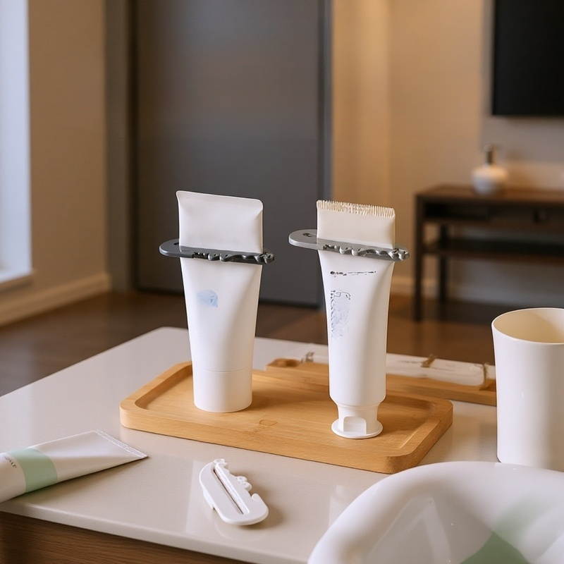 日本製歯磨き粉絞り器、ワニ型歯磨き粉絞り器、マスタードソフトゴムチューブ絞り器（3点セット）