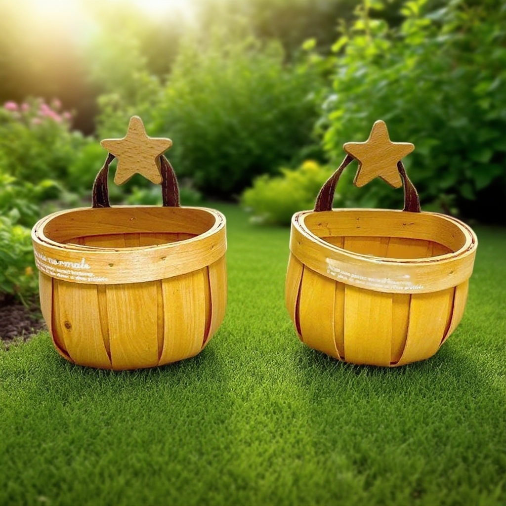 廚房竹編壁掛收納筐