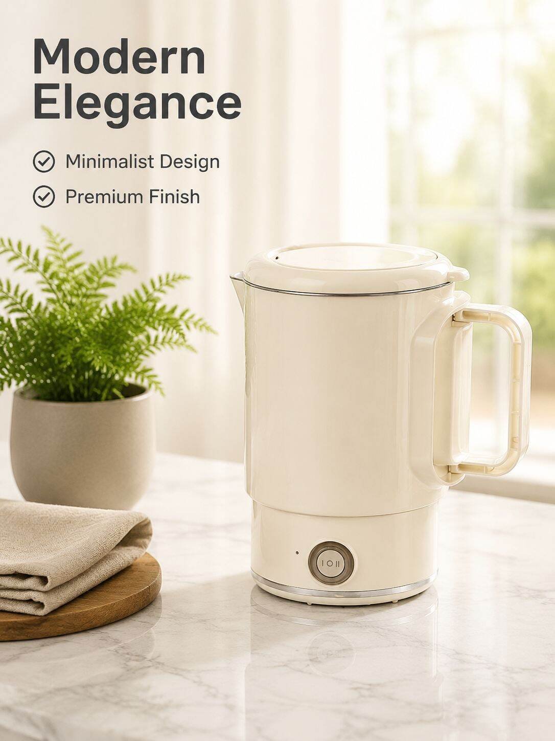Multifunctional Foldable Electric Kettle and Stew Pot for Business Trip Heating