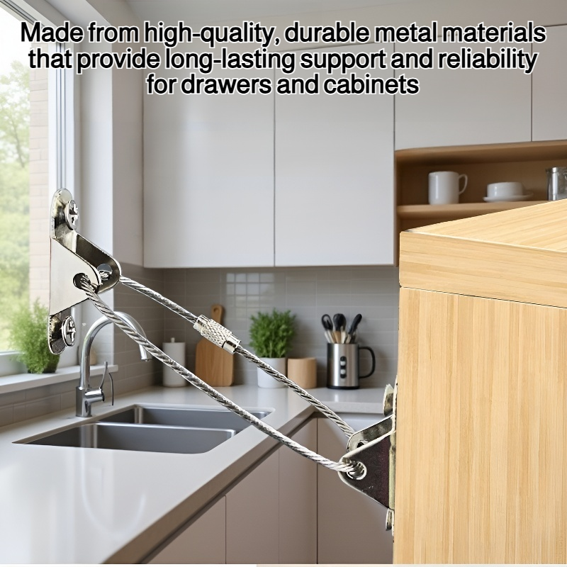 Furniture Anti-Tip Device Metal Strap Drawer Safety Buckle for Children's Furniture