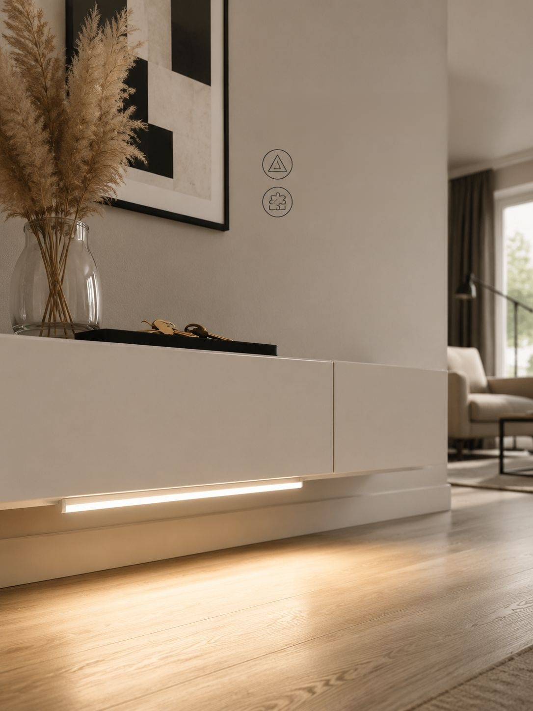 Praktische LED-Nachtlampe ohne Kabel