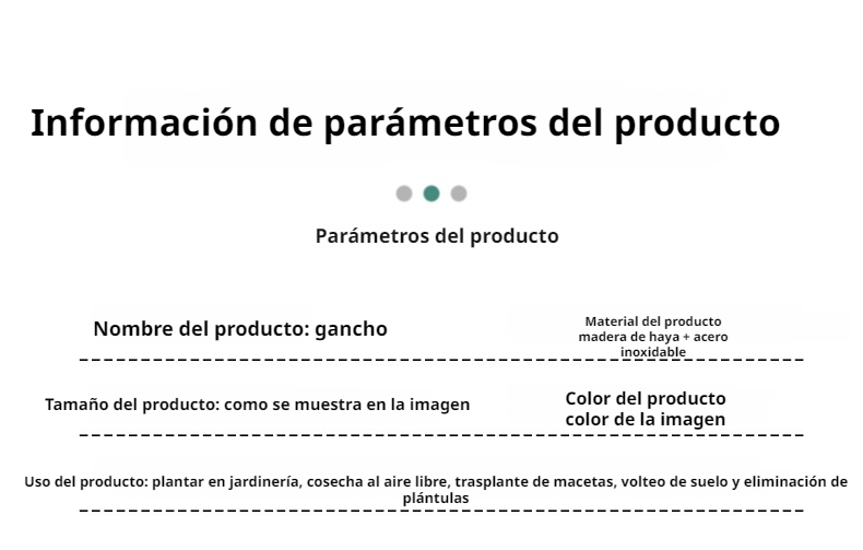 Herramienta de jardín con diseño ergonómico y mango de madera