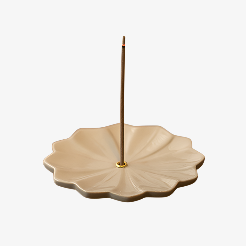 四季の印象の陶器製香炉 お香立て お香立て 携帯用ミニお香立て 和風 春 夏 秋 冬 四季の花 桜 蓮の葉 菊 梅 茶道 お香用品