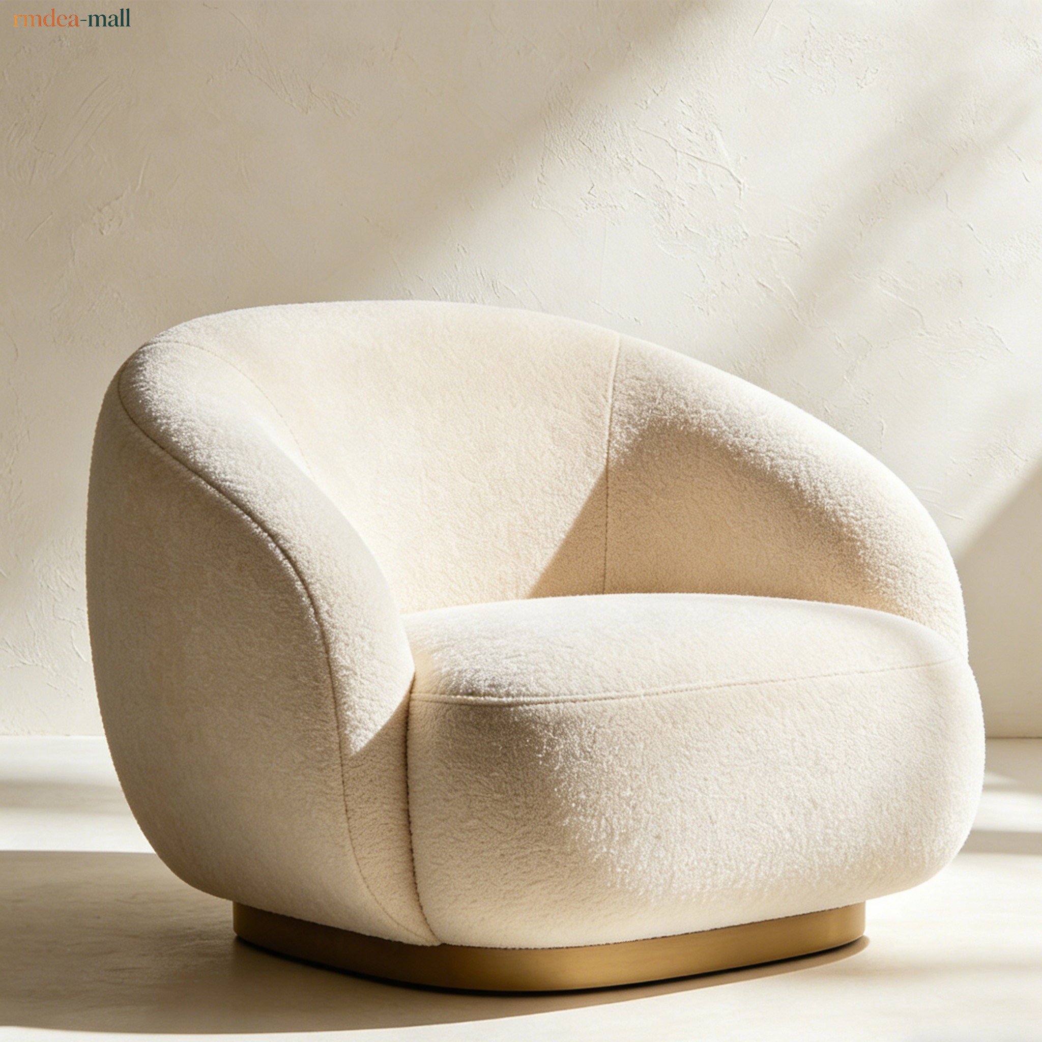 Close-up of fabric texture on minimalist sofa