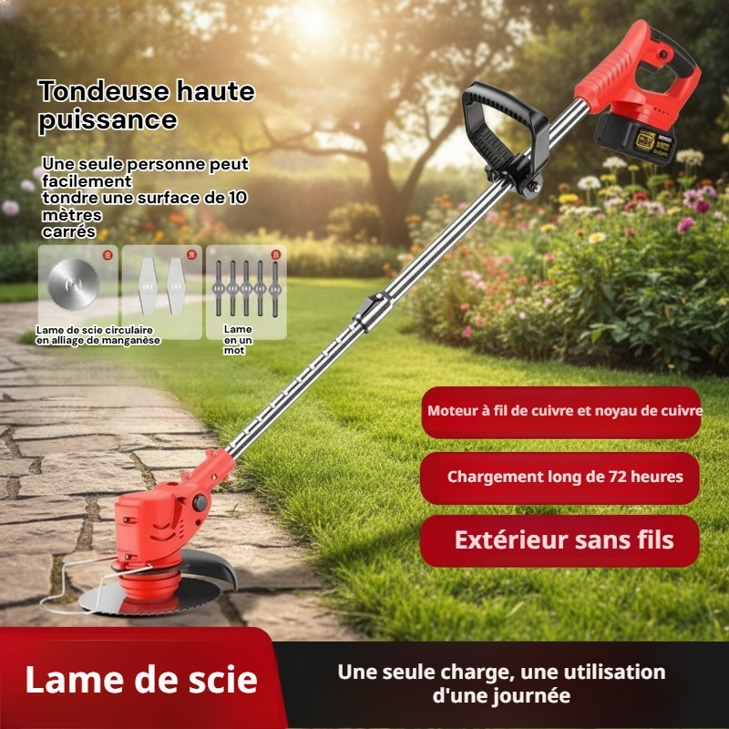 Tondeuse à gazon domestique compacte, portable et télescopique