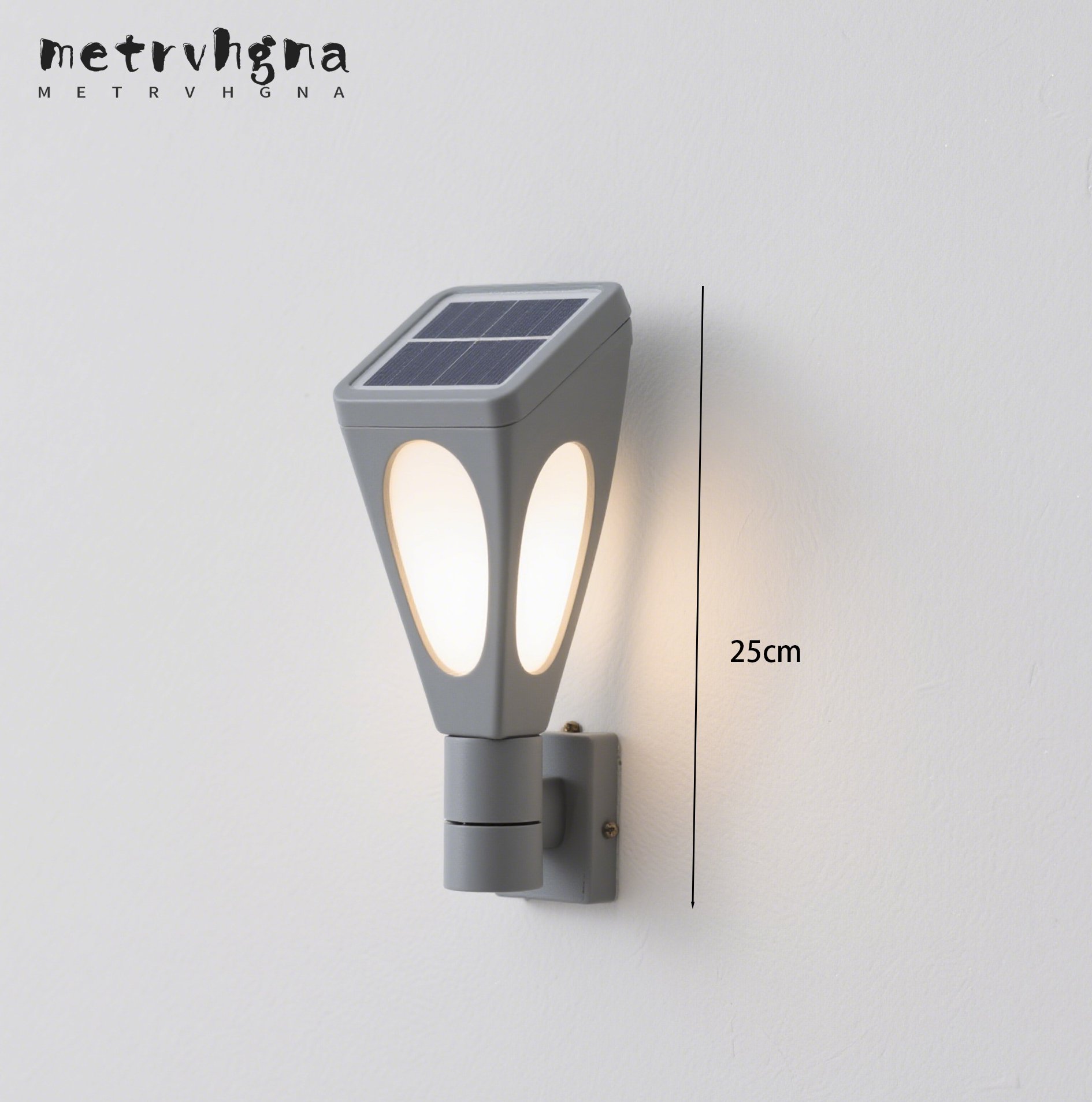 โคมไฟผนังโซล่าเซลล์ทนทานต่อแดดและฝน