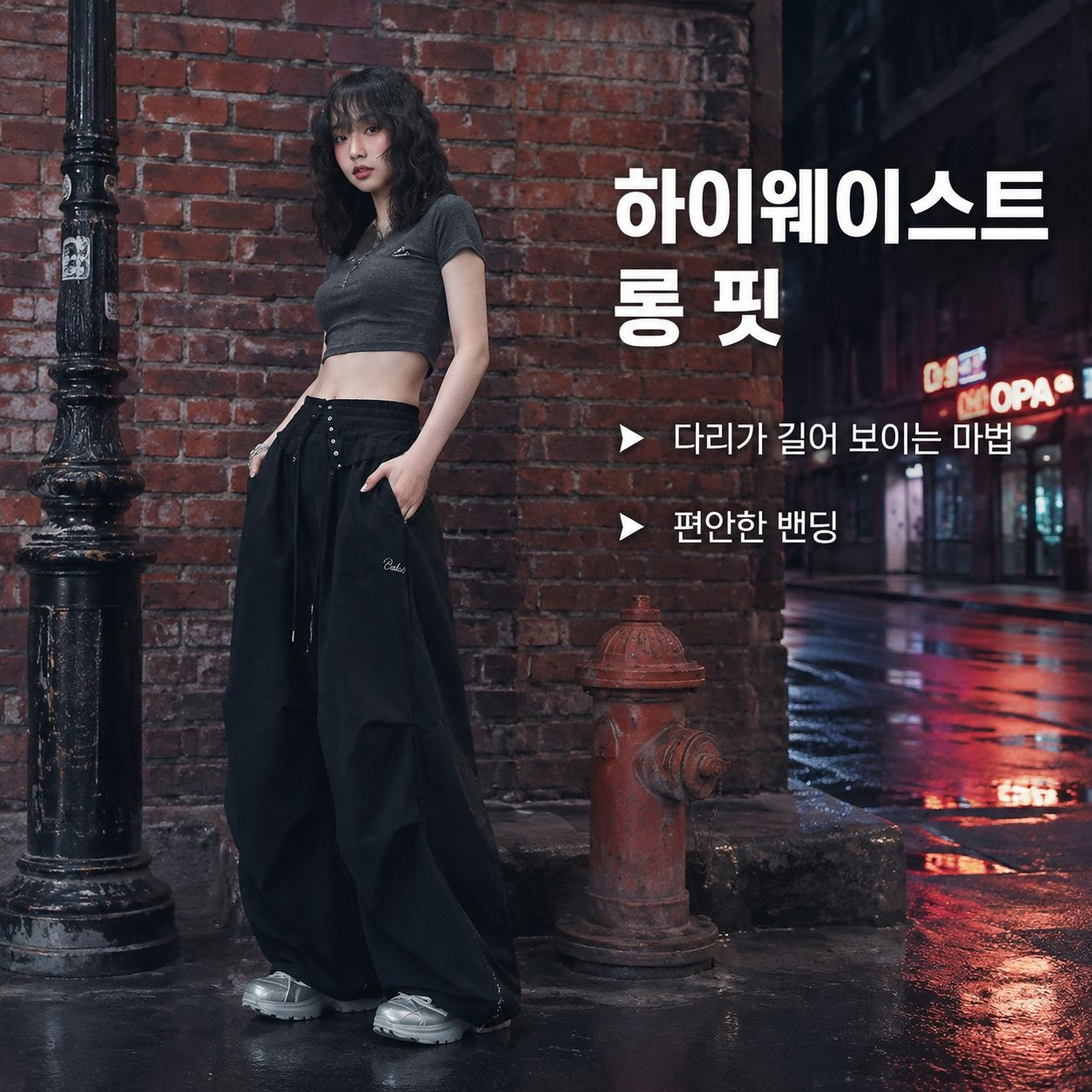 봄여름 신상 슬림 와이드 롱팬츠