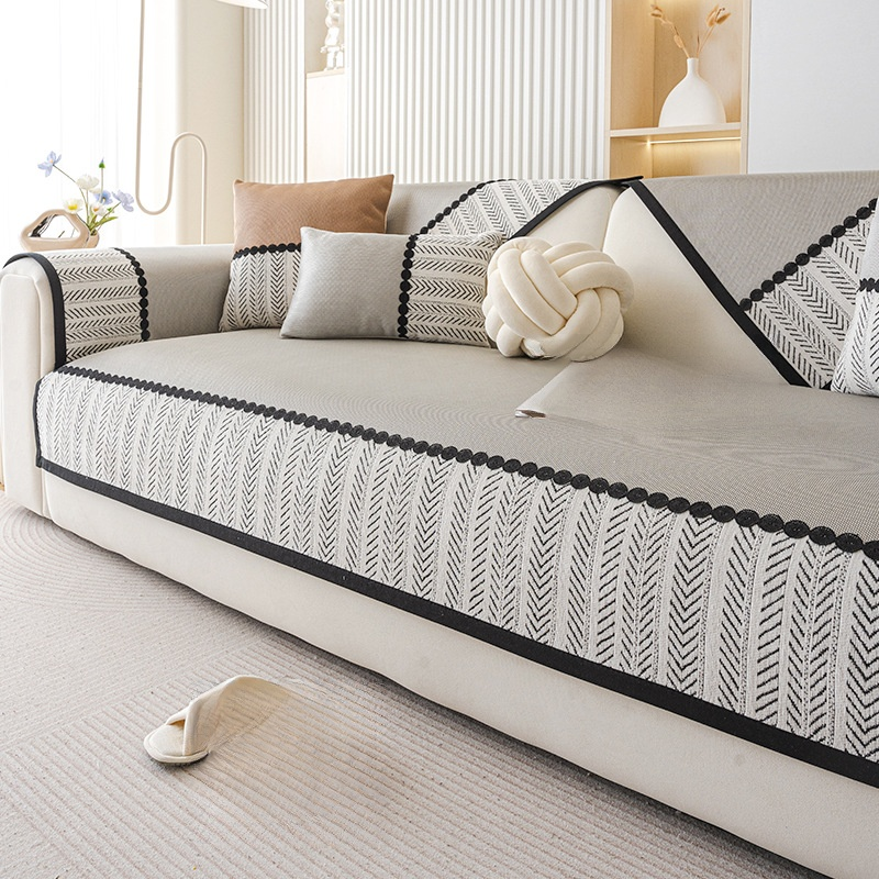 เบาะรองโซฟาผ้าซิลค์กันลื่นสำหรับหน้าร้อน