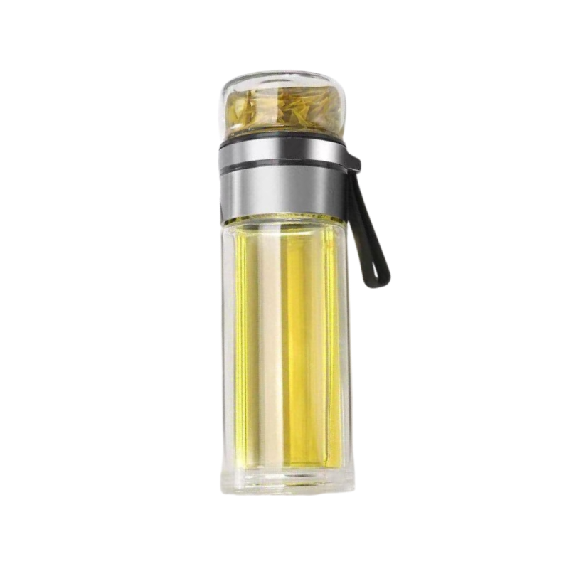 Tea and water separation glass teacup