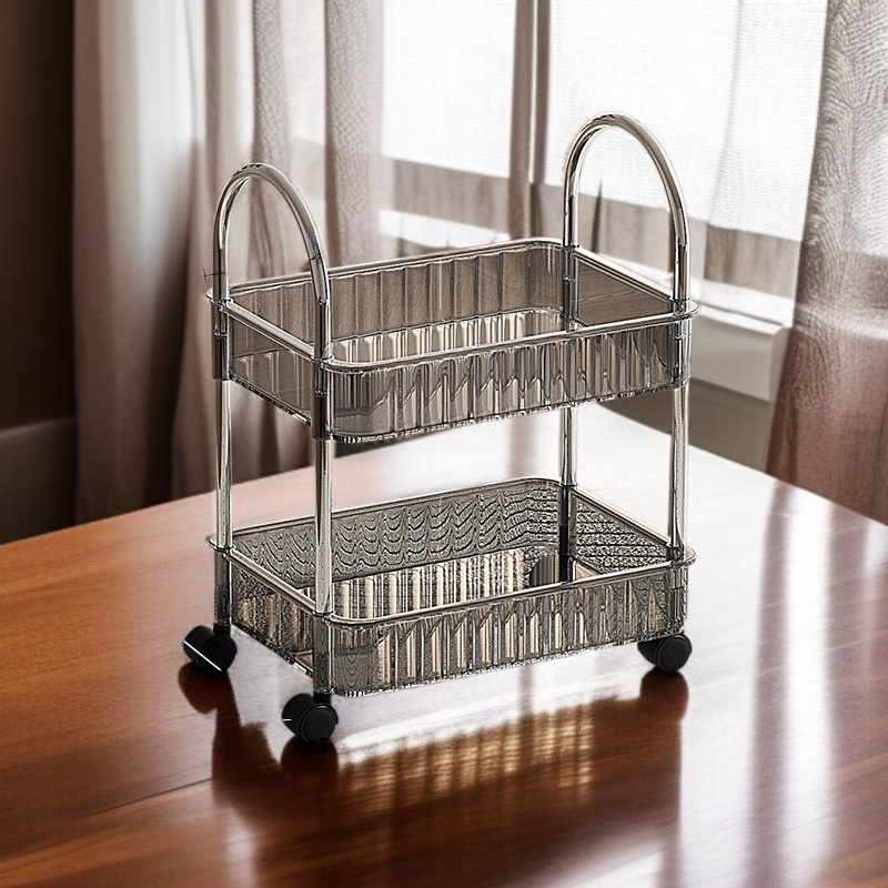 이동식 수납 선반 선반 아크릴 다층 가정용 이동식