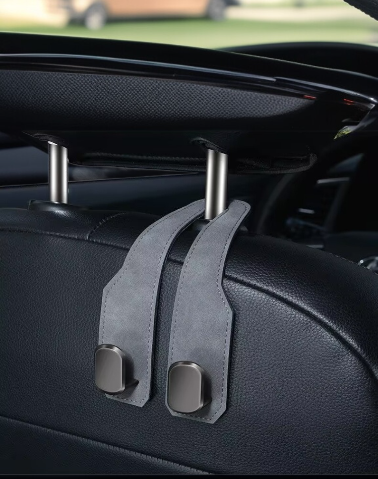 Hidden car hook design for clutter-free interior