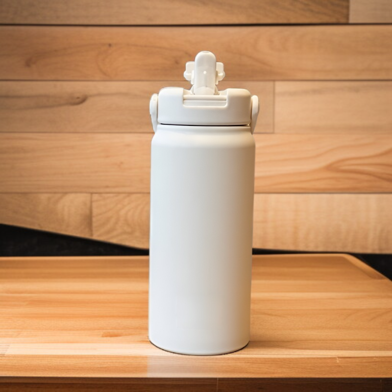 Termo de acero inoxidable con pajita