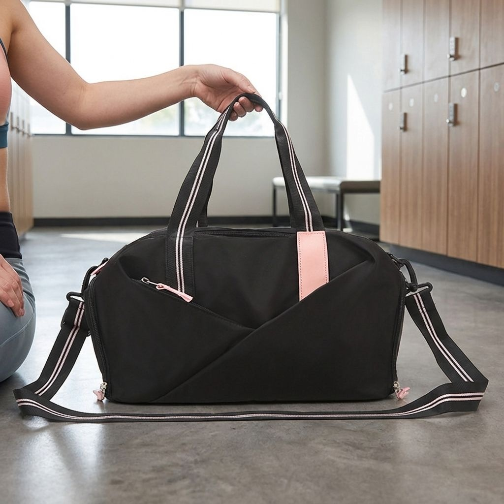 Sport- und Fitnesstasche mit separatem Nass- und Trockenbereich sowie Schuhfach