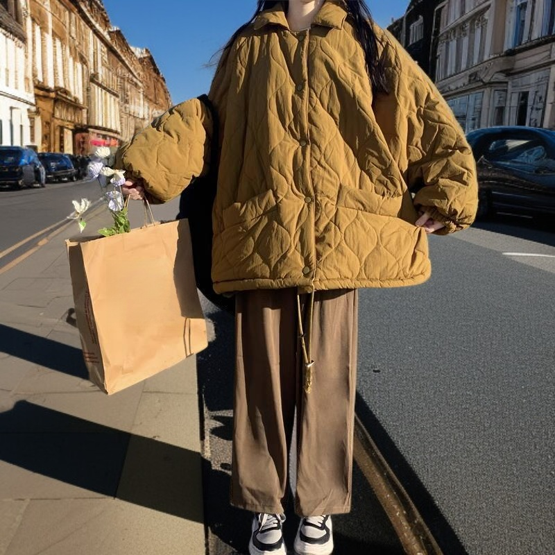 中长款女棉服外套