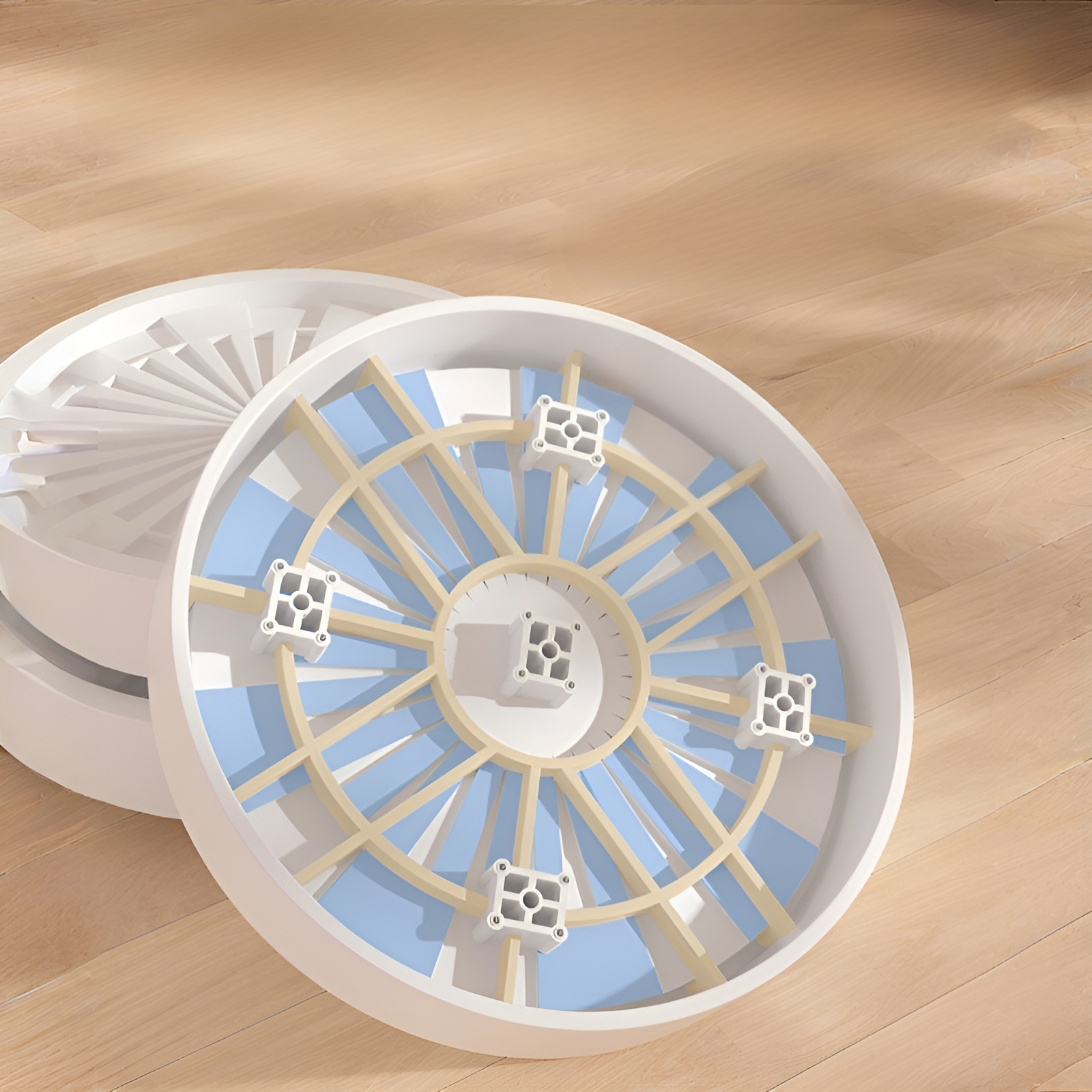 Bandeja redonda para macetas con ruedas giratorias